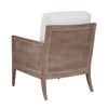 Image of Holloway Natural "Quick Ship" Fabric Accent Chair With Decorative Cane / Wood Base