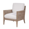 Image of Holloway Natural "Quick Ship" Fabric Accent Chair With Decorative Cane / Wood Base