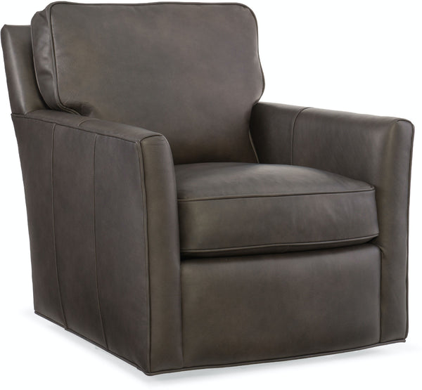Barrett Naples SWIVEL "Quick Ship" Leather Accent Chair