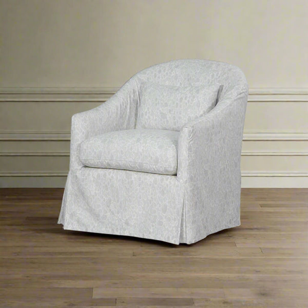 Xena Saxony "Quick Ship" Slipcovered SWIVEL/GLIDER Accent Chair