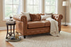 Image of Benedict Chesterfield Leather Loveseat