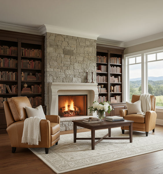 Benjamin Transitional Leather 8-Way Hand Tied Furniture Collection