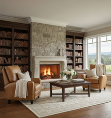 Benjamin Leather Pillow Back Living Room Reclining Chair