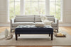 Image of Berkeley Tufted 36", 48", 56", Or 65" Inch Rectangular Leather Ottoman (4 Sizes Available)