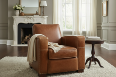 Bordeaux Leather Classic Club Chair