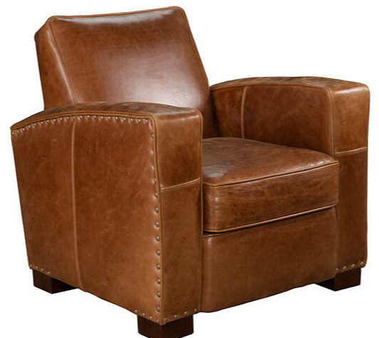 Bordeaux Leather Classic Club Chair