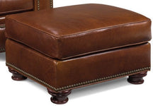 Bowman "Designer Style" Leather Footstool Ottoman