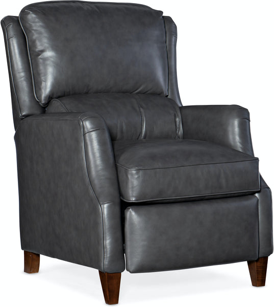 Bradford Sculpted English Arm Leather Bustle Back Reclining Chair