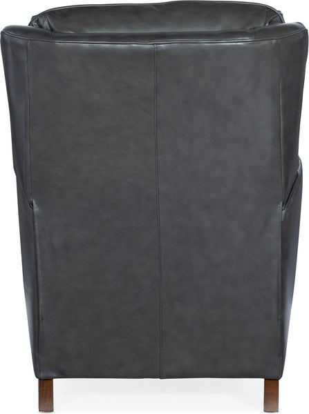 Bradford Sculpted English Arm Leather Bustle Back Reclining Chair