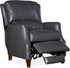 Image of Bradford Sculpted English Arm Leather Bustle Back Reclining Chair