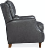 Image of Bradford Sculpted English Arm Leather Bustle Back Reclining Chair