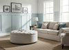 Image of Bree 36", 44", Or 48" Inch Round Tufted Fabric Ottoman (3 Sizes Available)