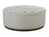 Image of Bree 36", 44", Or 48" Inch Round Tufted Fabric Ottoman (3 Sizes Available)