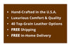 Image of Highland Leather Arts And Crafts Mission Style Arm Chair