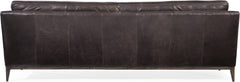 Carey 100 Inch "Quick Ship" Transitional Leather Channel Back Sofa