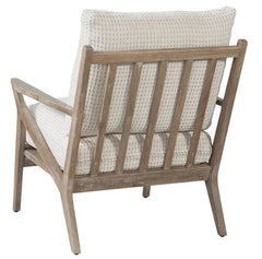 Carmen Parchment "Quick Ship" Exposed Wood Accent Chair