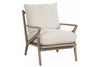 Image of Carmen Parchment "Quick Ship" Exposed Wood Accent Chair