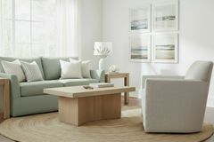 Caroline "Quick Ship" SWIVEL/GLIDER Small Contemporary Fabric Arm Chair