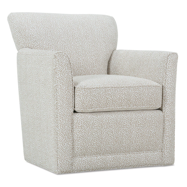 Caroline Quick Ship SWIVEL/GLIDER Small Contemporary Fabric Arm Chai