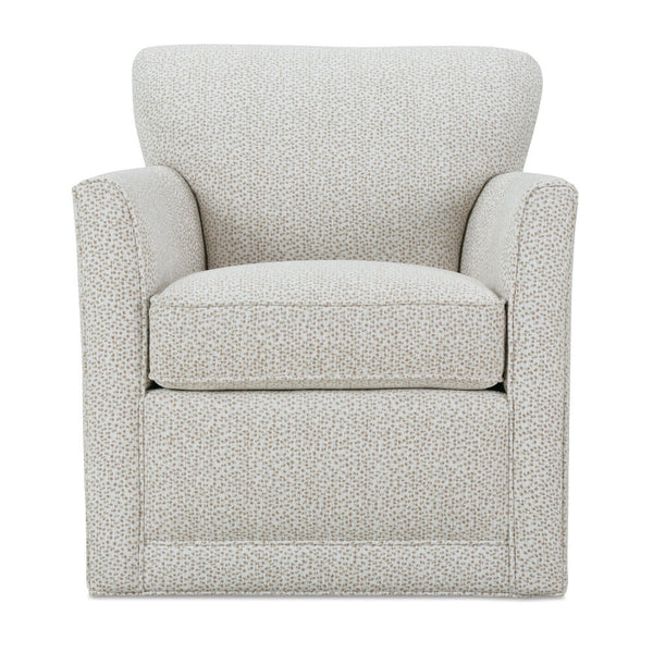 Caroline "Quick Ship" SWIVEL Small Contemporary Fabric Arm Chair