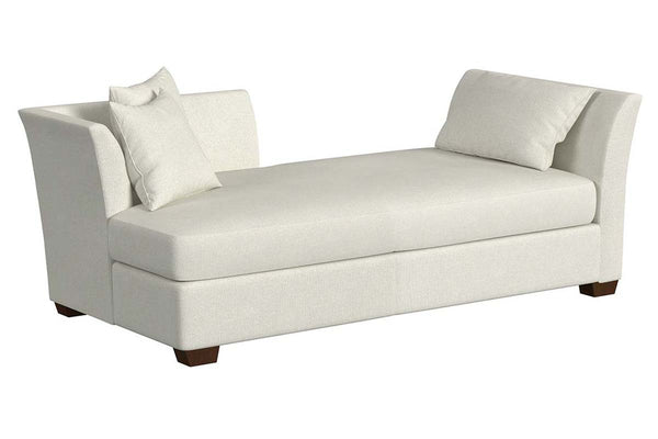 Cassie Left Arm Facing Fabric Upholstered Day Bed Lounger