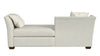Image of Cassie Left Arm Facing Fabric Upholstered Day Bed Lounger