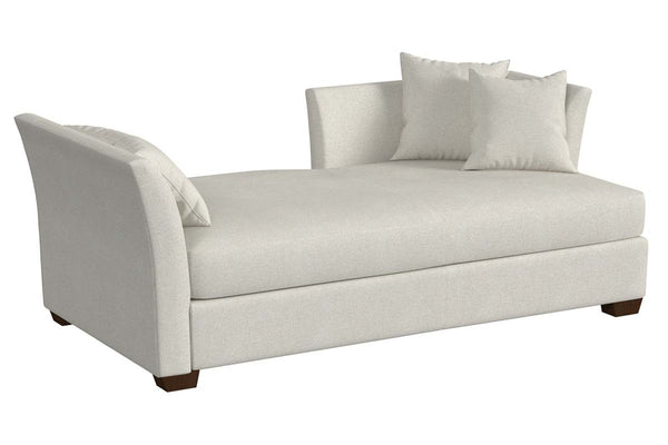 Cassie Right Arm Facing Fabric Upholstered Day Bed Lounger
