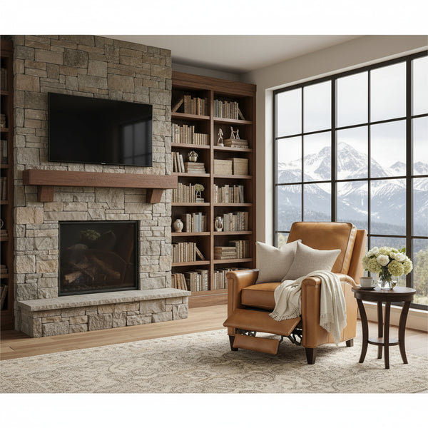 Erikson Leather Pillow Back Living Room Reclining Chair