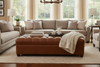 Image of London 65 Inch Leather Bench Ottoman