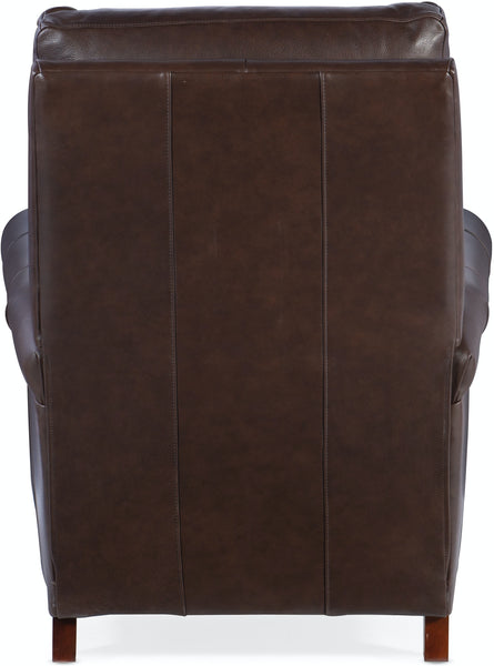 Clifton Rolled Arm Pillow Back Leather Recliner