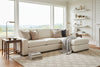 Sadie Cream "Quick Ship" Two Piece Modern Track Arm Pillow Back Sectional -Version 1