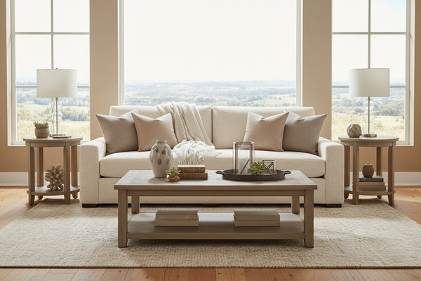 Sadie 96 Inch "Quick Ship" Oversized Deep Seat Fabric Sofa