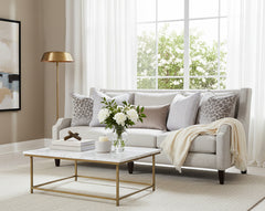 Audrey Nickel 84 Inch "Quick Ship" Sofa