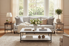 Audrey Nickel 84 Inch "Quick Ship" Sofa