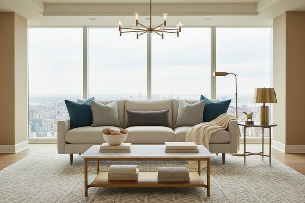 Deidre 92 Inch Contemporary Upholstered Large Modern Sofa