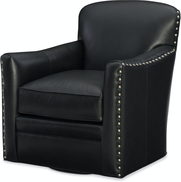 Dominic Tight Back Leather Swivel Club Chair