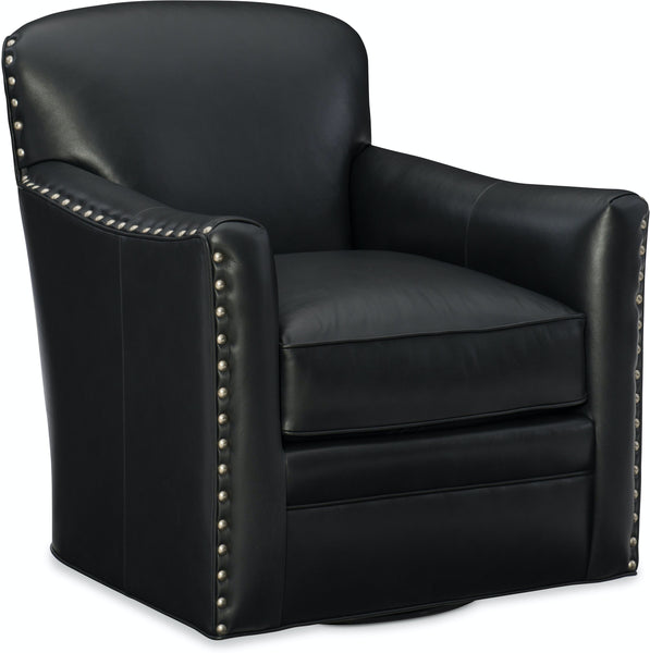 Dominic Tight Back Leather Swivel Club Chair