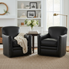 Image of Dominic Tight Back Leather Swivel Club Chair