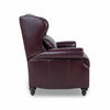 Image of Douglas "BIG MAN" Leather Bustle Wing Back Recliner With Nailhead Trim