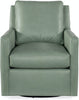Image of Edmund Transitional Leather Swivel Club Chair