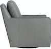 Image of Edmund Transitional Leather Swivel Club Chair