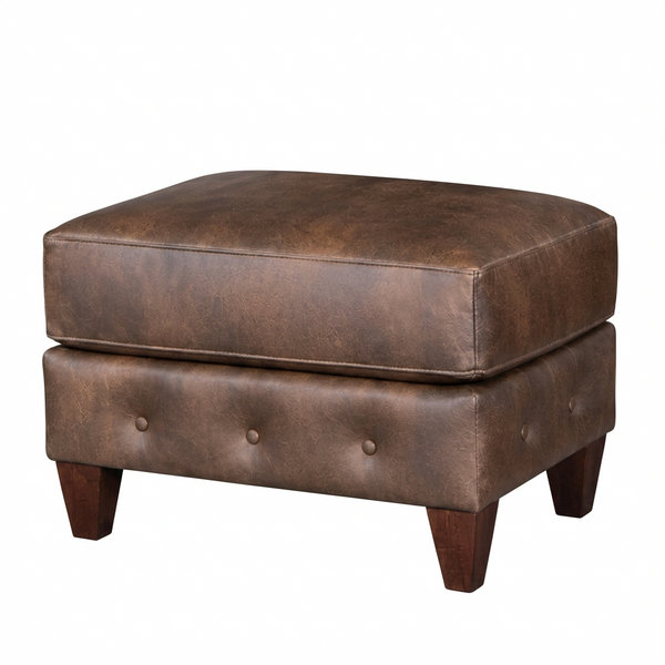 Harris Pillow Top Leather Ottoman