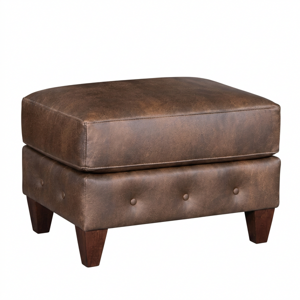 Harris Pillow Top Leather Ottoman