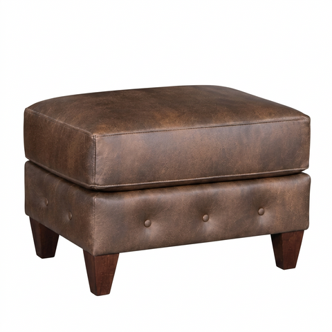 Harris Pillow Top Leather Ottoman