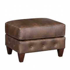 Harris Pillow Top Leather Ottoman