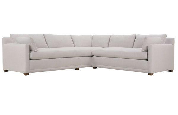 Faith Quick Ship Two Piece Bench Seat Pillow Back Sectional (As Config