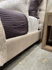 Image of Finn Fabric "Quick Ship" Upholstered Queen Or King Tufted Bed With Nailhead Trim