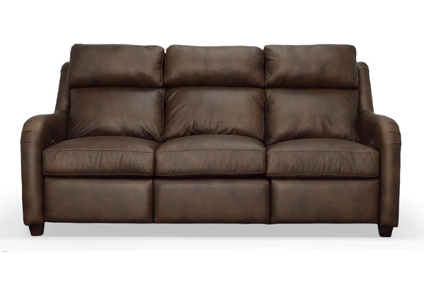 Francis 84 Inch Power Wall Hugger Leather Sofa