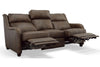 Image of Francis 84 Inch Power Wall Hugger Leather Sofa