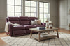 Image of Francis 84 Inch Power "Wall Hugger" Leather Sofa